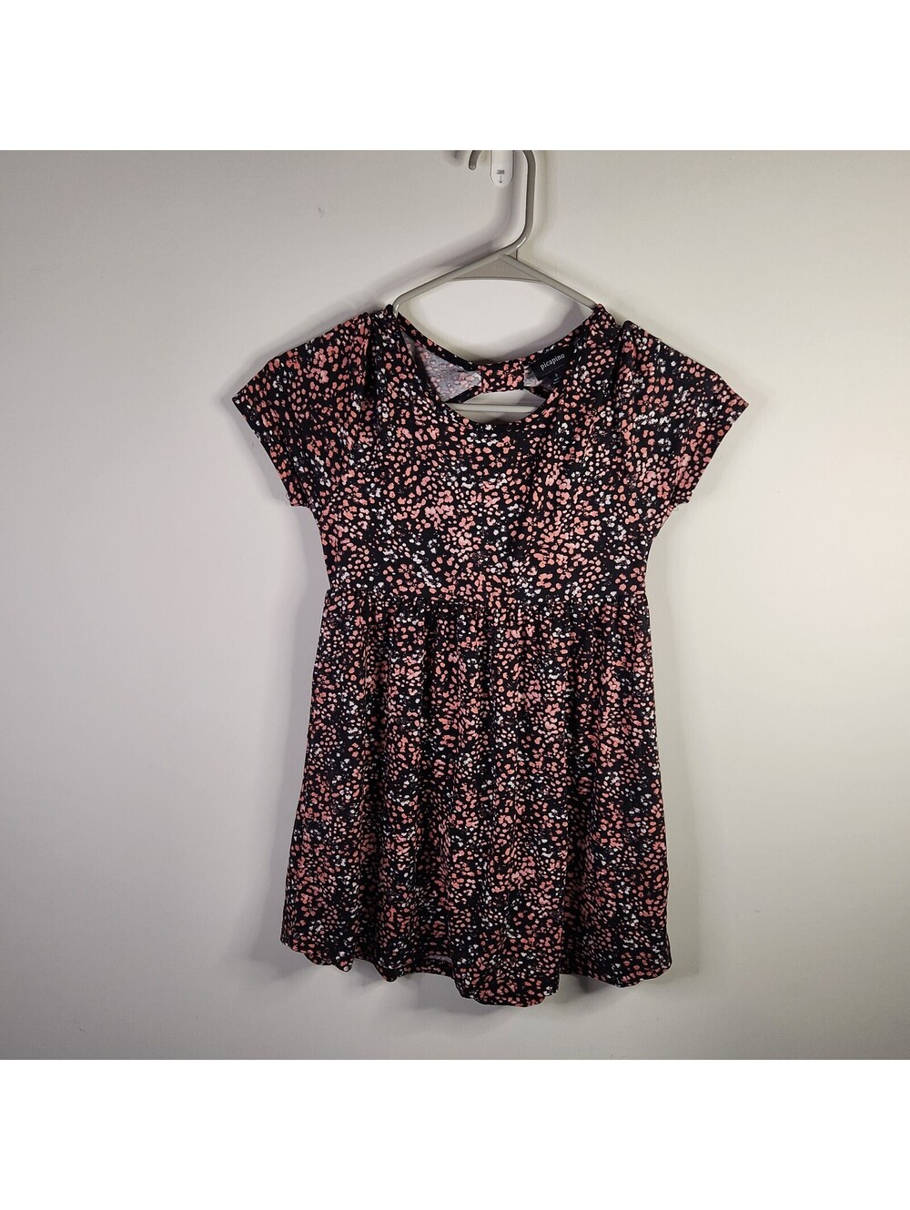 Picapino black and pink floral dress